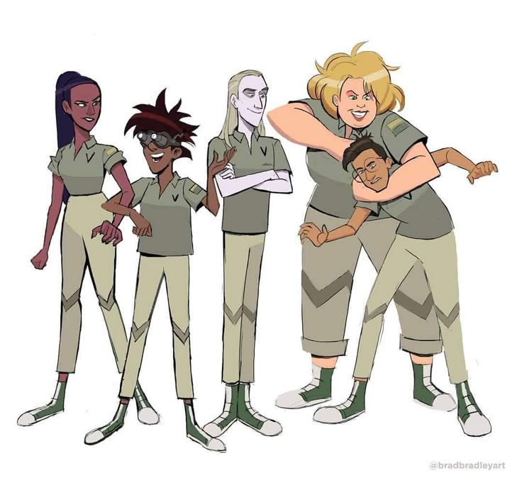 An Animated Group Of People Standing Next To Each Other With One Woman an-animated-group-of-people-standing-next-to-each-other-with-one-woman