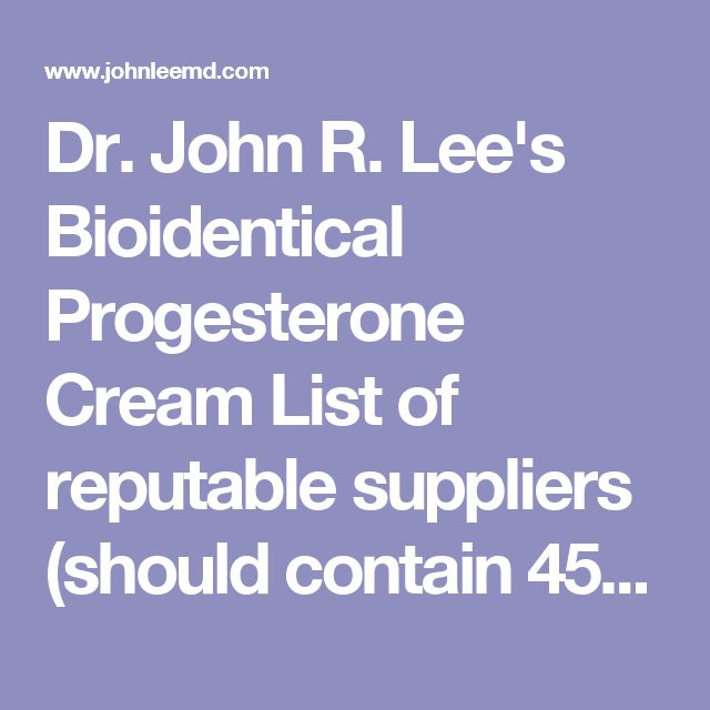 Bioidentical Progesterone Cream Benefits