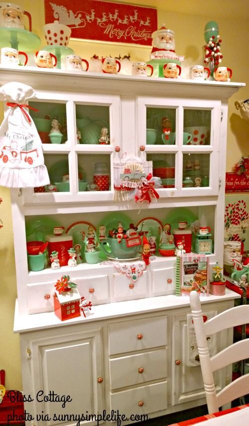 A Little Holiday Home Tour Of Bliss Cottage Christmas A Little Holiday Home Tour Of Bliss Cottage Christmas Vintage Jadeite Collection