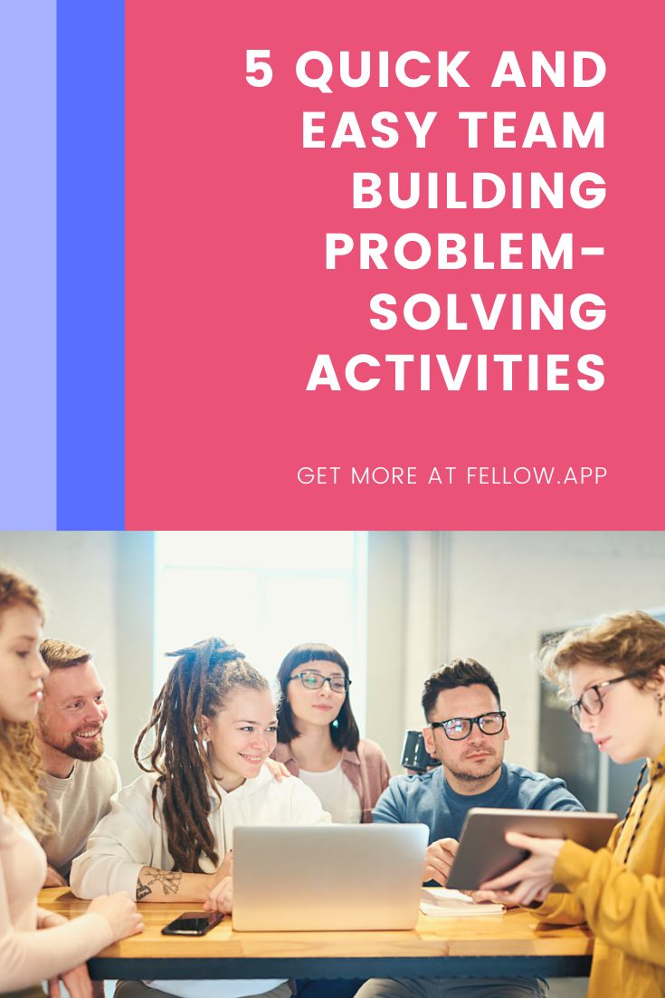 5 Quick And Easy Team Building Problem Solving Activities Problem Solving Activities Problem