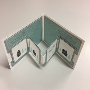 31 Ideen rund um Weihnachten: Nr. 13 – Klappkarte mit Innenmechanismus mit Weihnachten daheim von Stampin’Up!