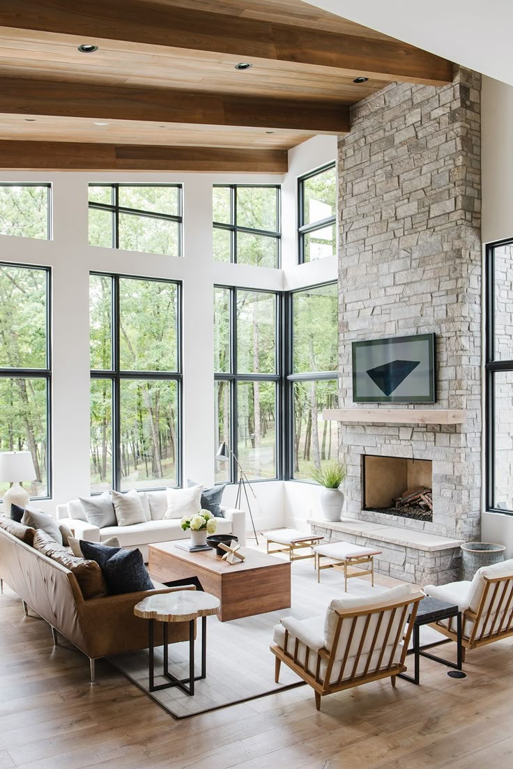 Modern Lake House: Living Room Tour | Living Room Decoration Tips