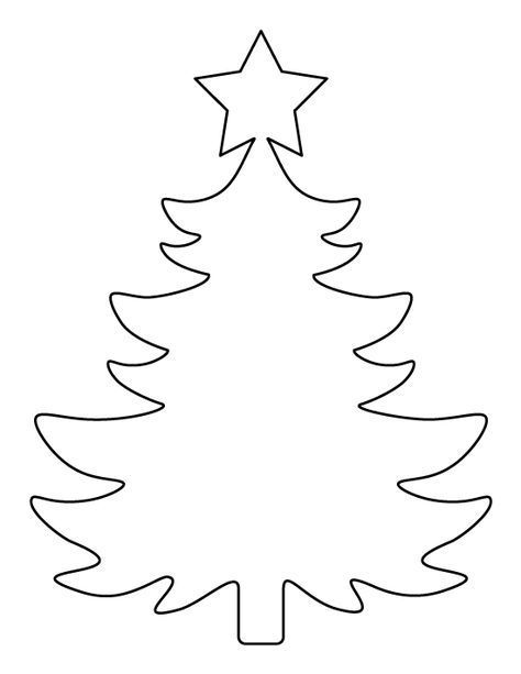 Printable large Christmas tree pattern. Use the pattern for crafts, creating stencils, scrapbooking, and more. Free PDF template to download and print at http://patternuniverse.com/download/large-christmas-tree-pattern/.