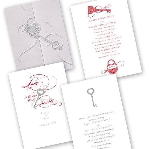 lock key heart wedding invitations could be just the thing for a