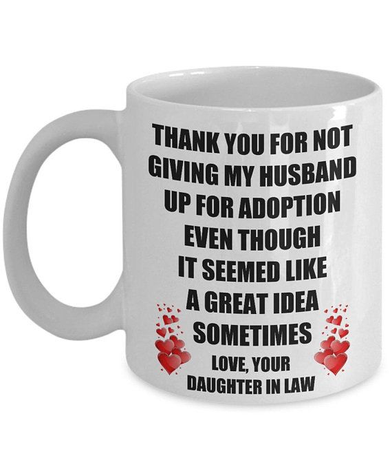 Funny Gift for Father In Law Mother In Law Thank You for not Selling my Husband