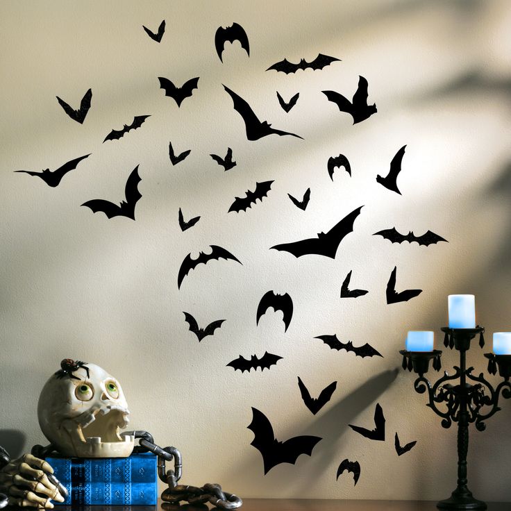 totally ghoul bats wall art halloween decoration cheap easy perfect for a halloween - Bat Halloween Decorations totally ghoul bats wall art halloween decoration cheap easy perfect for a halloween - Bat Halloween Decorations