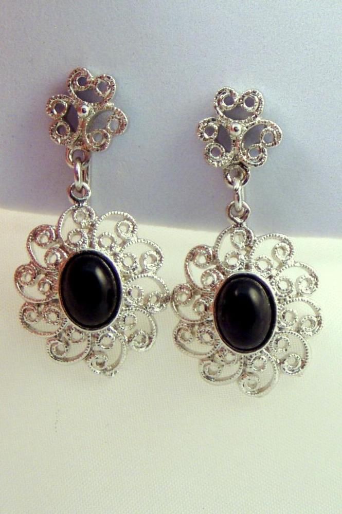 Amway St Filigree Dangles Black Ovals Vtg Clip Earrings Ebay Aaa Amway St Filigree Dangles Black Ovals Vtg Clip Earrings Ebay