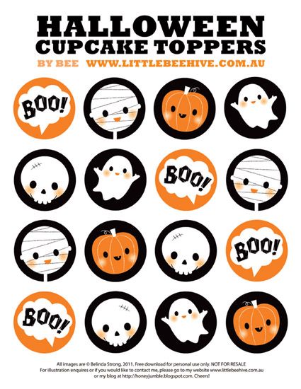 we love to illustrate free printable happy halloween cupcake toppers really cute - Free Printables For Halloween we love to illustrate free printable happy halloween cupcake toppers really cute - Free Printables For Halloween