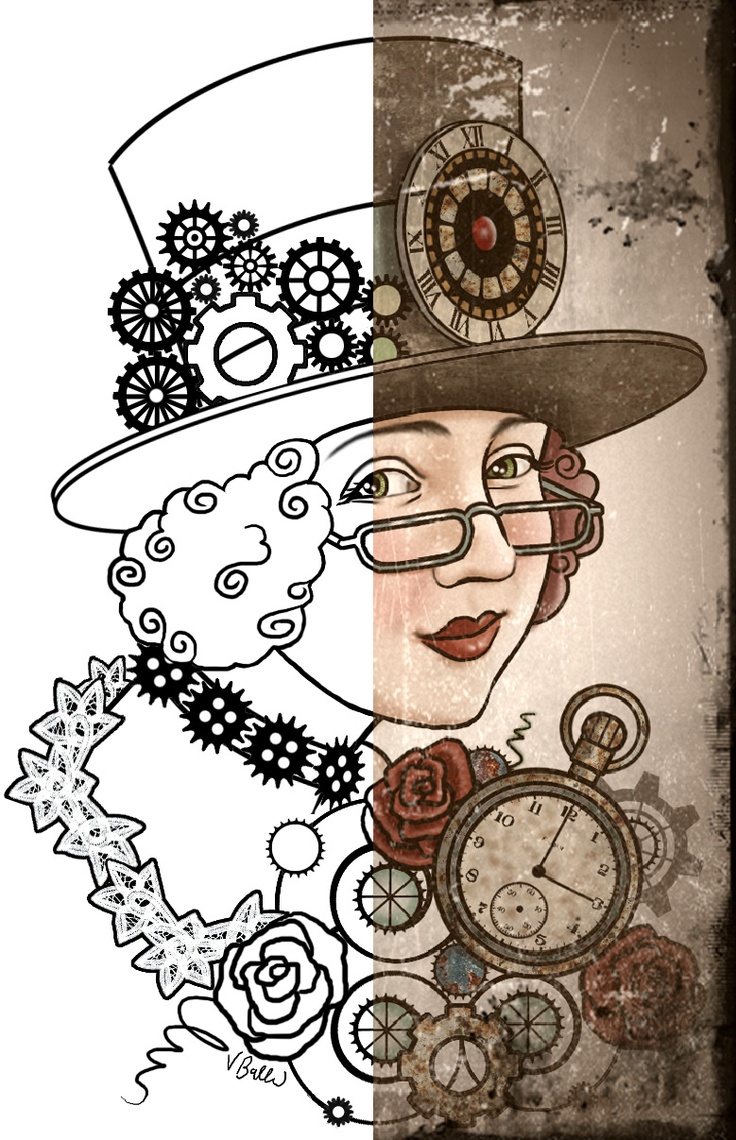 Crafty Moments Free Steampunk Lady Digi Stamp Steampunk Coloring Digi Stamp Steampunk Images