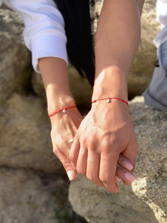 Red leather bracelet up cycled leather bracelet gift for woman red kaballah bracelet valentines for her