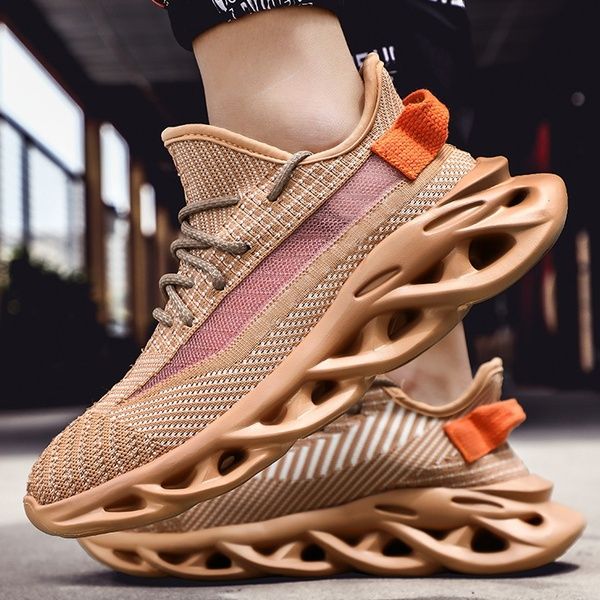 Lace-Up Comfy Running Shoes Breathable Walking Sneakers Shock Absorbing Basketball Shoe Grey Lightweight Mens Trainers