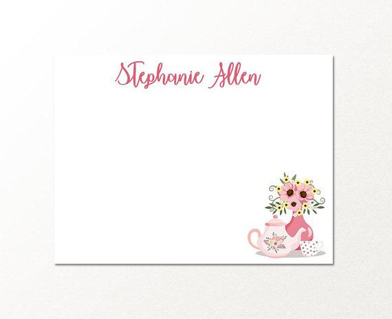 personalized custom stationary note card set details set of flat size of notecard