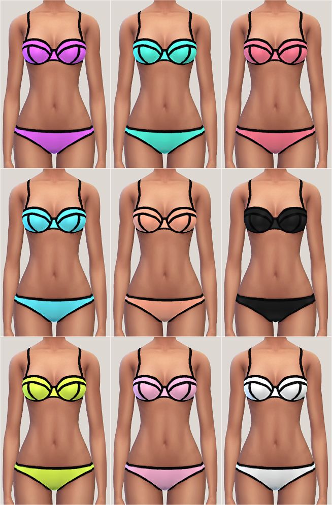Triangl Swimwear - Milly Collection • meshes EA • standalone (top&bottom) ...