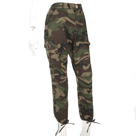 INDICODE Pantalon kaki motif de camouflage style d\u00e9contract\u00e9 Mode Pantalons Pantalons kaki