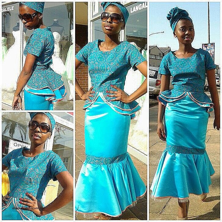 blue and white shweshwe dresses