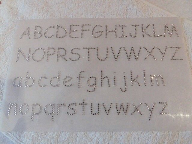 Hotfix Bügelbild Strass Buchstabe /"X/" Karostonebox