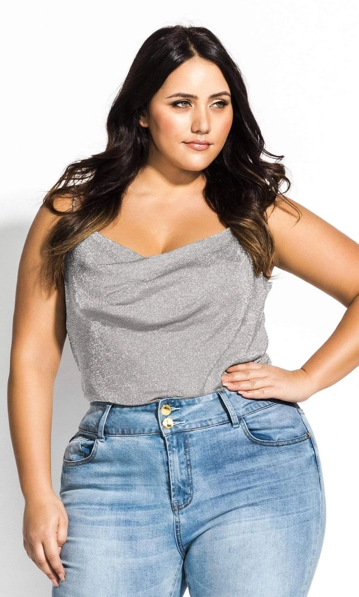 Shimmer Cowl Neck Top Silver CoEdition Flattering Plus Size shimmer-cowl-neck-top-silver-coedition-flattering-plus-size