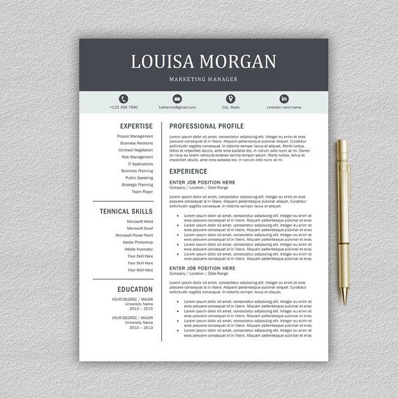 word template for resume