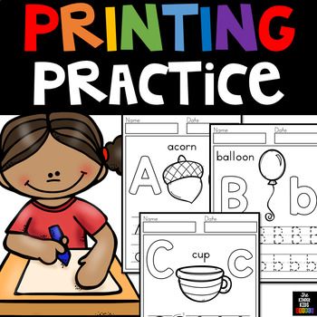 Printing Practice Thank you for stopping by to view the Printing Practice packet! These worksheets were tailor made for pre-k to kinder kids.These Printing Practice pages are in portrait format. Students can choose up to 8 pages for each letter, giving them over a weeks worth of practice! *** If you plan on sharing this resource, please purchase the appropriate number of licenses.The Kinder Kids Storeprekprintables@outlook.com