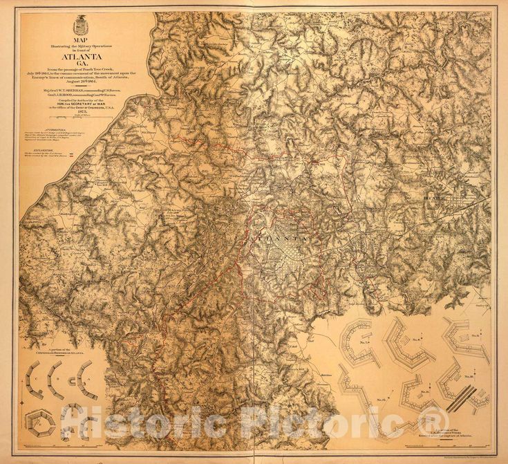 Historic 1883 Map Military maps - 6fbb607e475c3a6fdd878bddf0afa1ca