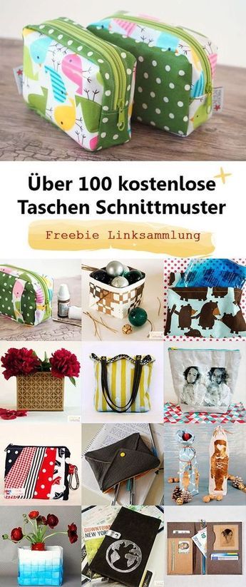 Über 100 kostenlose Schnittmuster für Taschen