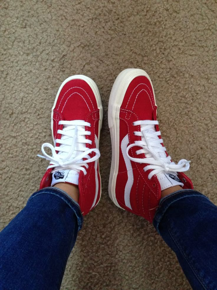 vans old skool red high cut