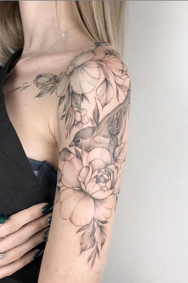 20 einzigartige Flower Sleeve Tattoo-Design-Ideen für Frauen, die großartig au...