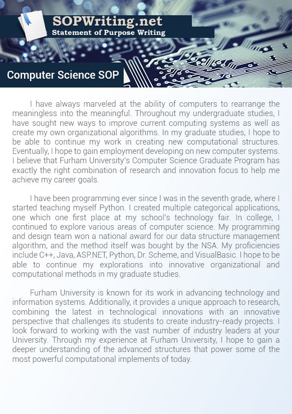 statement of purpose examples for graduate school