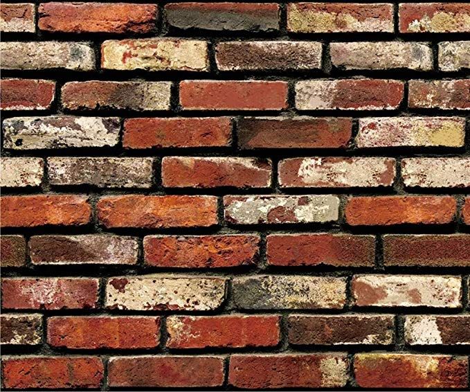 Yancorp Self Adhesive Wallpaper Rust Red Brown Brick Contact Paper Fireplace Peel Stick Wall Stickers Brick Wallpaper Wall Decor Stickers Brick Wall Wallpaper