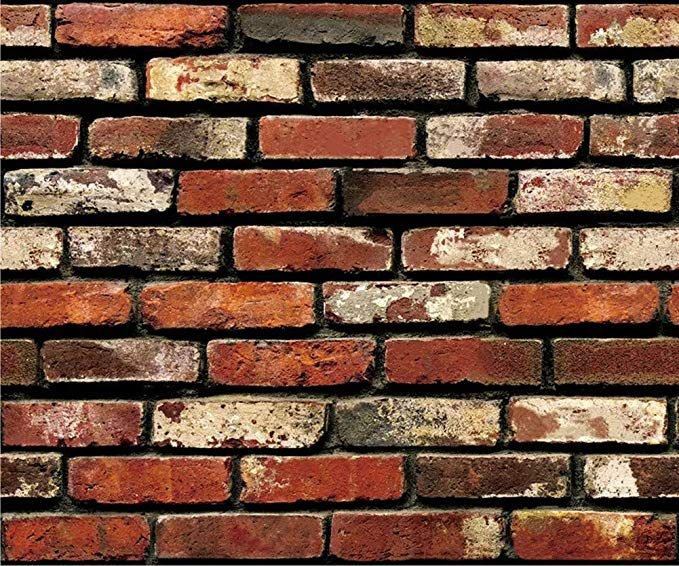 5583 13 Orange Red Brown Brick Rustic Wall Wallpaper In 2020 Wall Wallpaper Rustic Walls Brown Brick