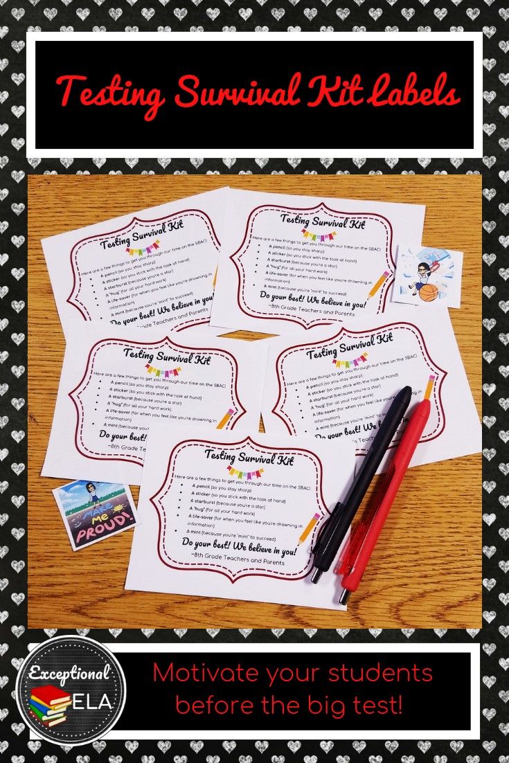 Survival kit labels and uses