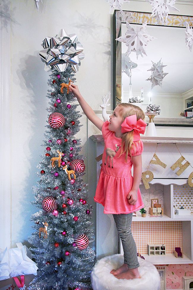 The Hunted Interior Chloe S Christmas Tree Silver Christmas Tree Silver Tinsel Tree Christmas Decorations For The Home