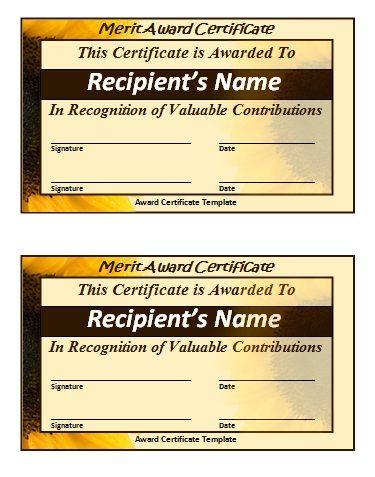 10 merit certificate templates free printable word pdf merit certificate sample