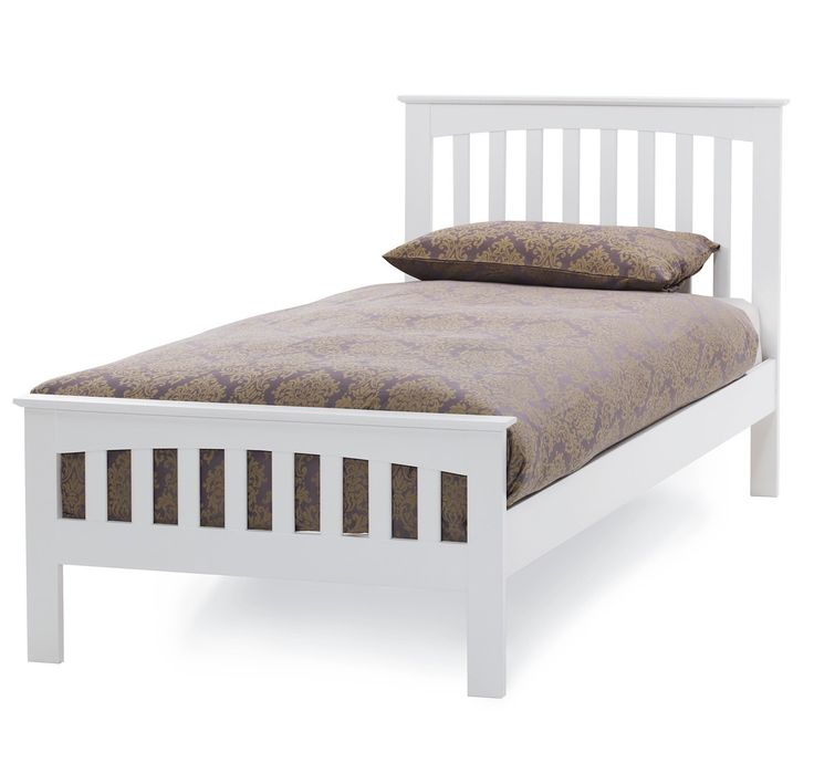Wood Twin Bed Frames White wooden bed, White wooden
