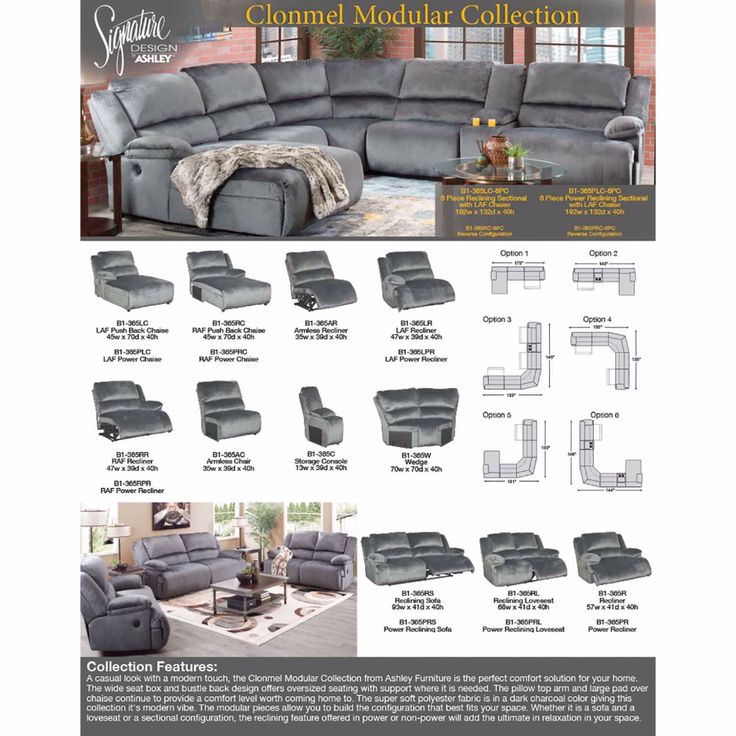Clonmel 6 Piece Power Reclining Sectional With Raf Chaise Reclining Sectional Clonmel Chaise, Clonmel Charcoal 3 Piece Right Facing Chaise Sectional Sofa