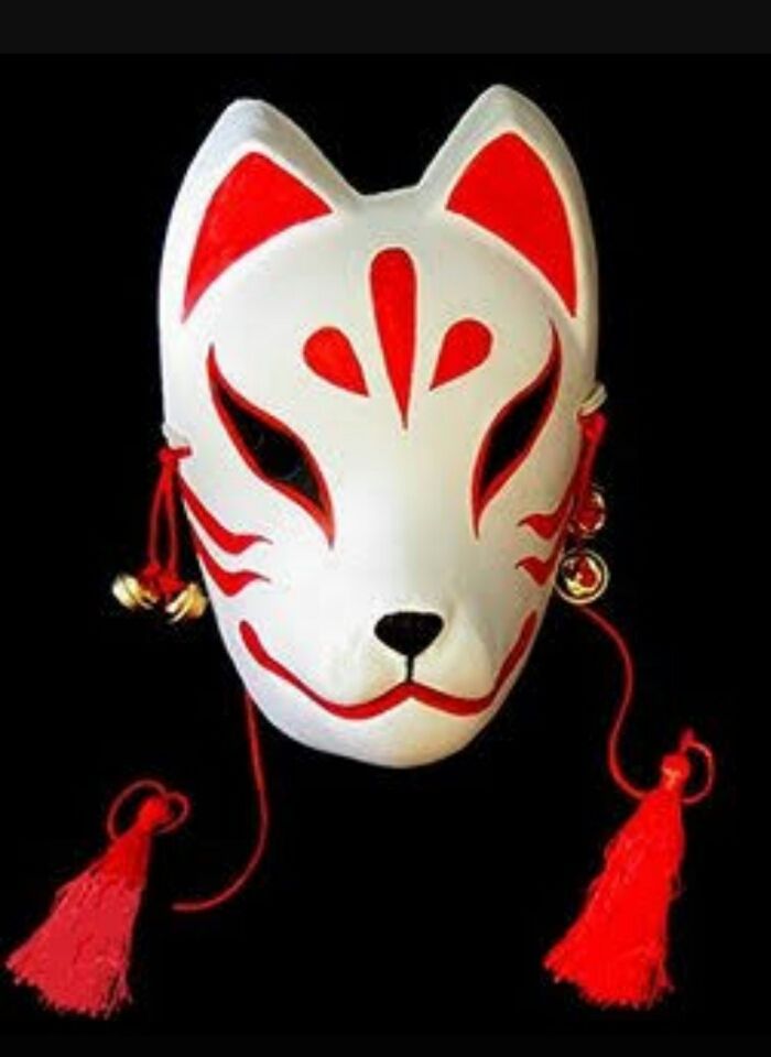 ς̂ | Masque kitsune, Masque japonais, Masque de renard japonais