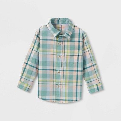 Toddler Boys Striped Plaid Lapel Button Down Long Sleeve Casual Shirt Toddler Boys Striped Plaid Lapel Button Down Long Sleeve Casual Shirt