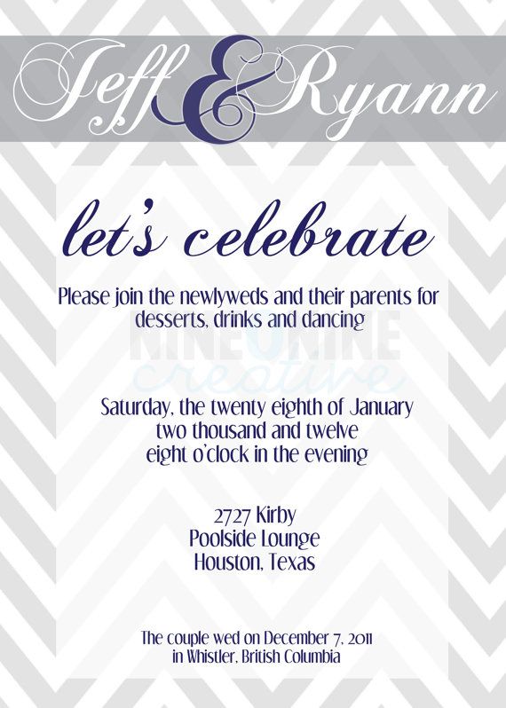 wedding reception invitation by nineoninecreative on etsy 12 00