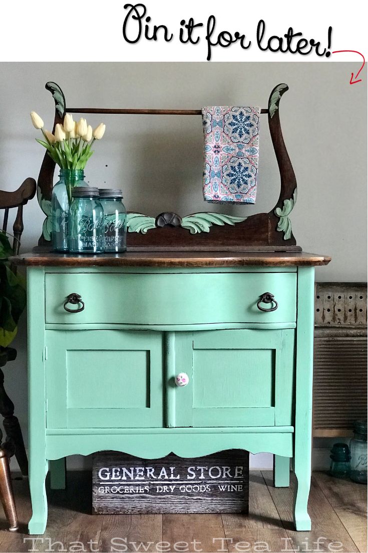 DIY Furniture Projects: Wash Stand Makeover • That Sweet Tea Life