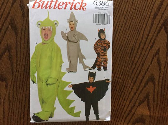childrens halloween costume pattern includes a shark bat man dinosaur and devil sizes 1 23 4and 5 6 this is a factory folded uncut pattern - Childrens Halloween Costume Patterns childrens halloween costume pattern includes a shark bat man dinosaur and devil sizes 1 23 4and 5 6 this is a factory folded uncut pattern - Childrens Halloween Costume Patterns