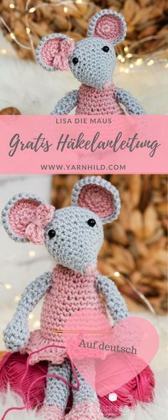 Gratis Häkelanleitung für eine Häkelmaus. Die Anleitung kommt mit viele Fotos...