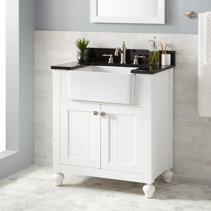 If You Re Building A Farmhouse Or Looking To Remodel A Bathroom Here Are Some F Farmhouse Style Bathroom Vanity Farmhouse Sink Vanity Bathroom Farmhouse Style