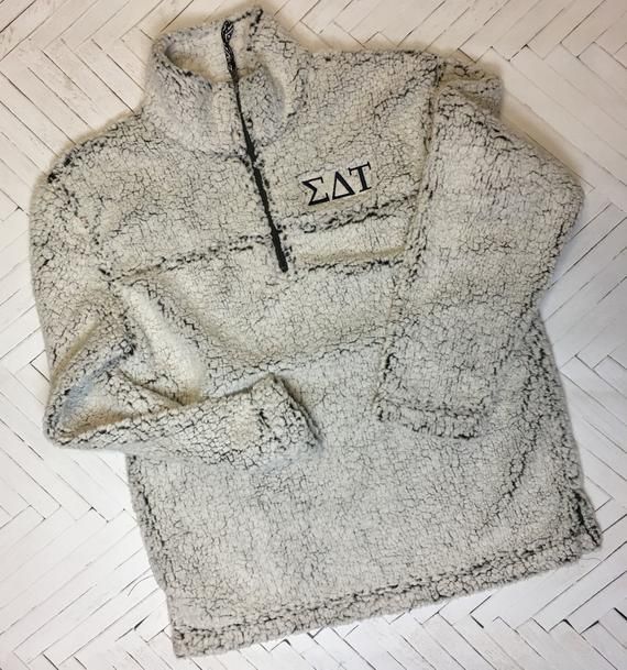 Alpha Sigma Alpha Sherpa Quarter Zip Pullover Alpha Sigma Alpha Sherpa Quarter Zip Pullover