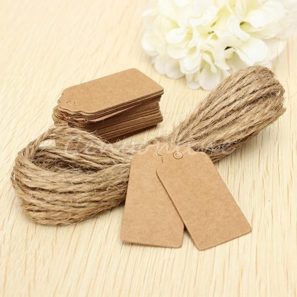 100pcs Kraft Paper Tags Scalloped Rectangle Blank label DIY Wedding Scrapbooking 100pcs Kraft Paper Tags Scalloped Rectangle Blank label DIY Wedding Scrapbooking