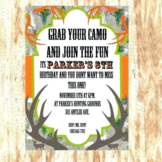 Camouflage Birthday Invitations Perfect 45 For Your Cards Inspiration With Ca Camo Hunting Party Camouflage Birthday Invitations Perfect