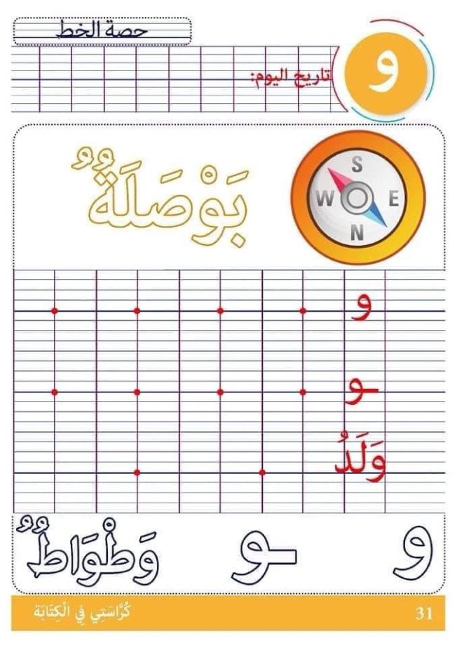كراس لتعليم الأطفال الخط تضم جميع الحروف Learn Arabic Alphabet Arabic Alphabet For Kids Learning Arabic