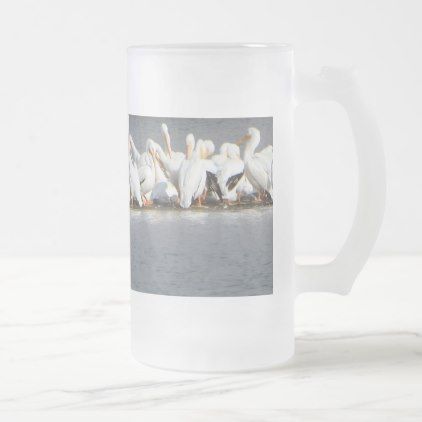 Flock of Pelicans Tall Frosted Mug 2790 by FundarosaFineries custom