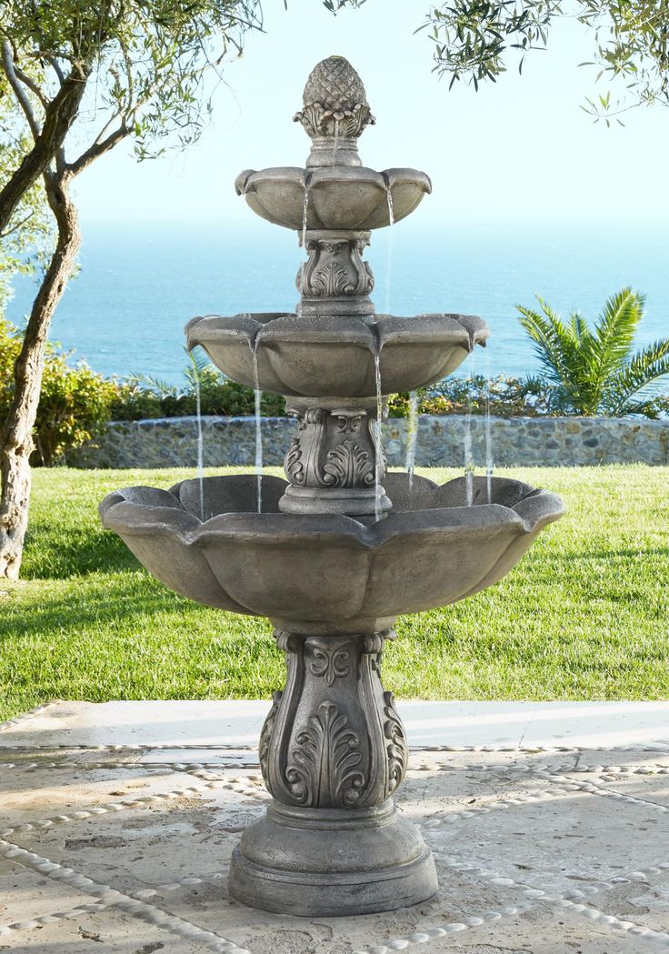 Browning Three Tier 65 High Traditional Fountain Fountains Outdoor Water Features In The Garden Fountains Outdoor Water, Best Outdoor Lighted Water Fountains