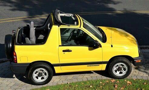 Yellow Convertible Chevy Tracker | Cool Car Pictures