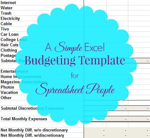 excel budget sheet template